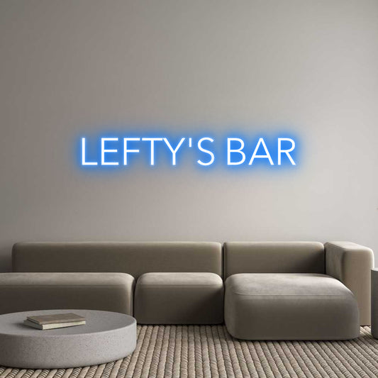 Custom Neon: LEFTY'S BAR