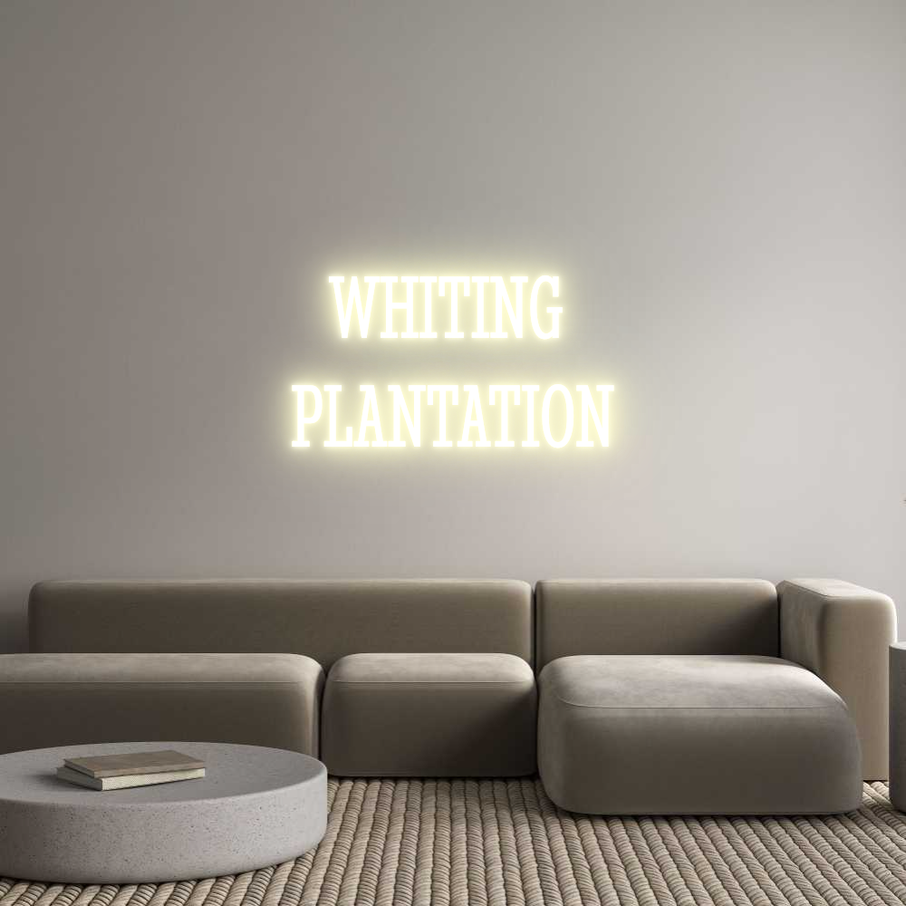 Custom Neon: WHITING 
PLA...