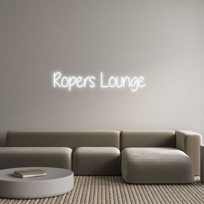 Custom Neon: Ropers Lounge