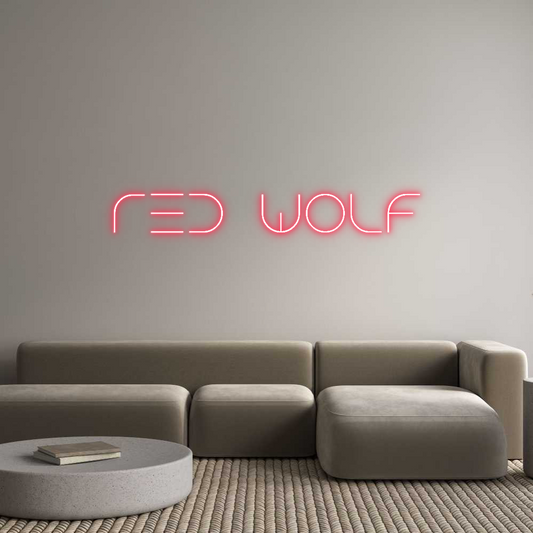 Custom Neon: Red Wolf