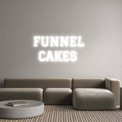 Custom Neon: FUNNEL 
 CAKES