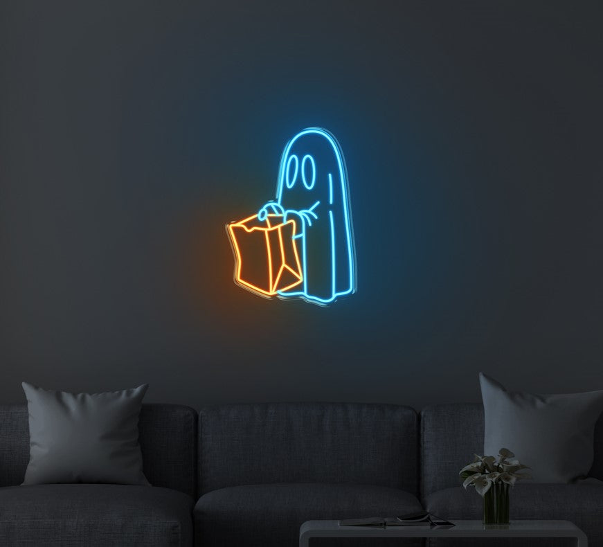 Ghost Halloween Neon Sign