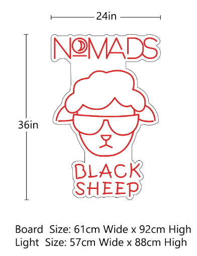 Neon Sign Nomads Black Sheep