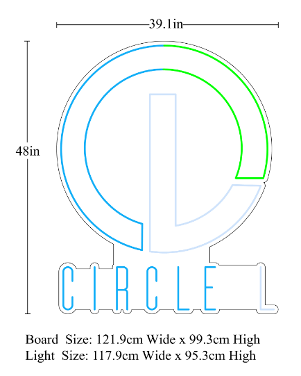 Neon Sign Circle L