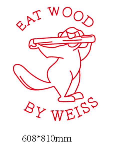 Neon Sign Eat Wood by Weiss