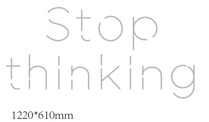 Stop thinking & start drinking neon sign