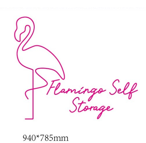 Flamingo neon sign