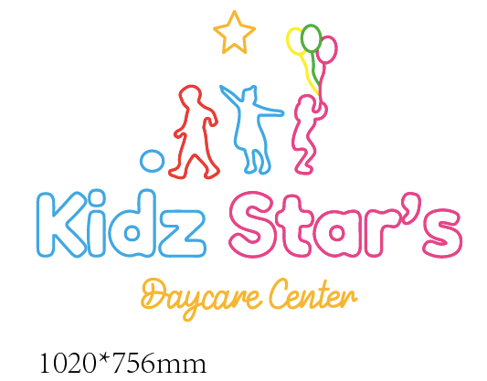 Neon Sign Kidz Star's Daycare Center