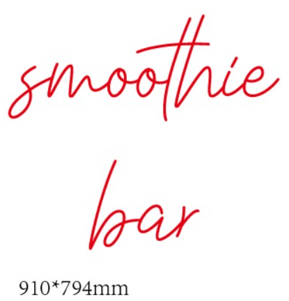 smoothie bar neon sign