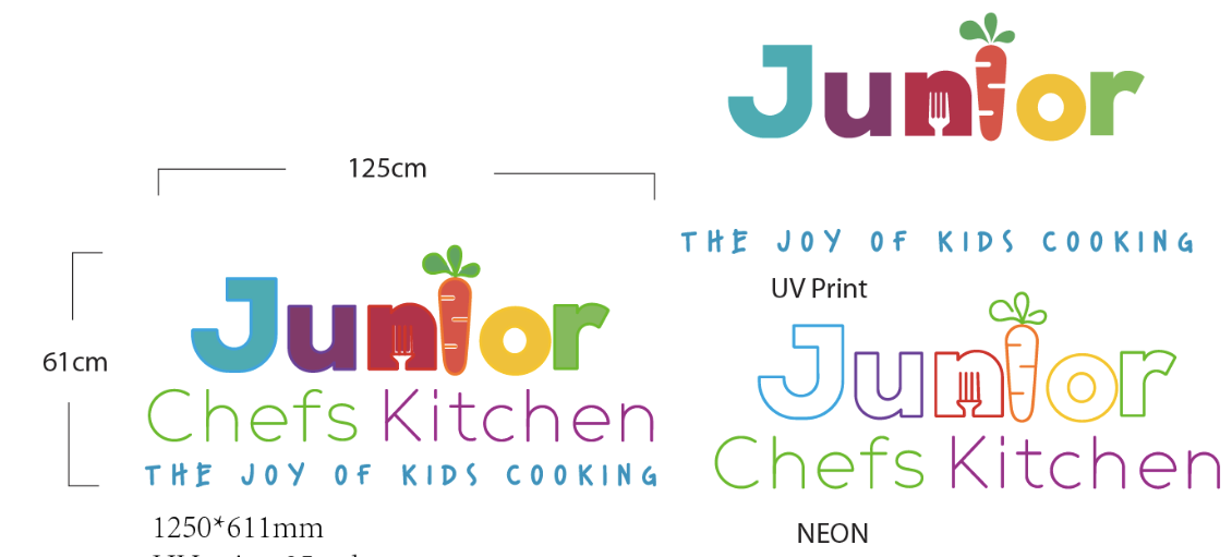 Neon Sign Junior Chefs Kitchen