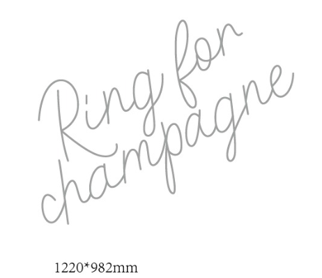 Champagne neon sign