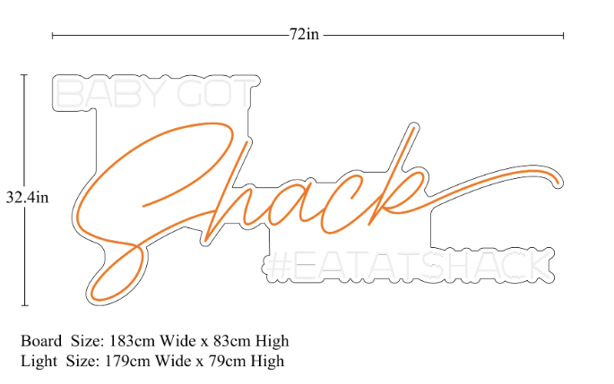 Neon Sign for Baby Got Shack