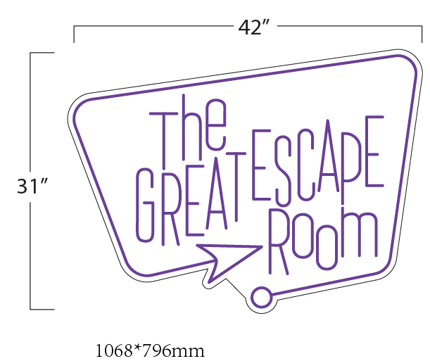 Neon Sign The Great Escape Room