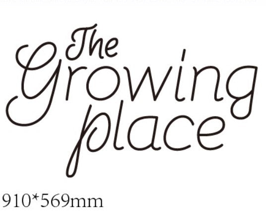 The Growing Place neon sign