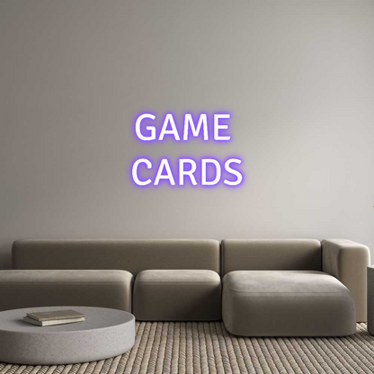 Custom Neon: GAME 
CARDS