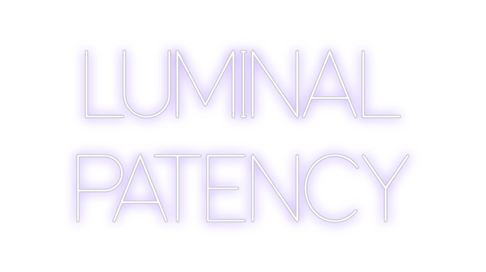 Custom Neon: LUMINAL
PATENCY