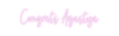 Custom Neon: Congrats Agas...