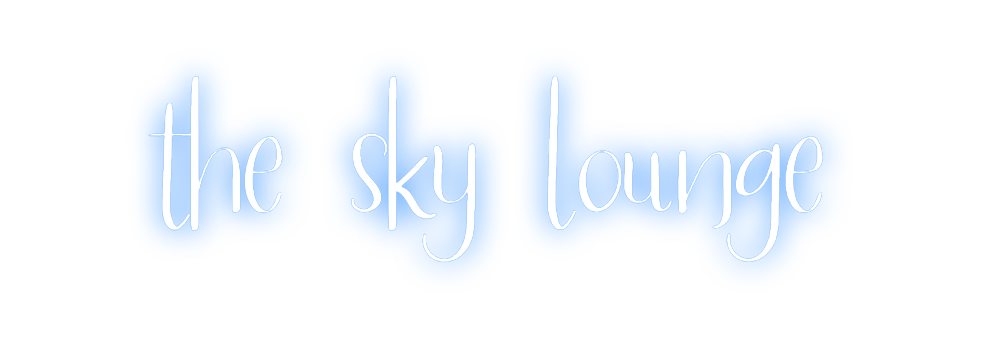 Custom Neon: the sky lounge