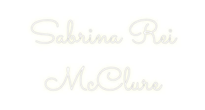 Custom Neon: Sabrina Rei 
...