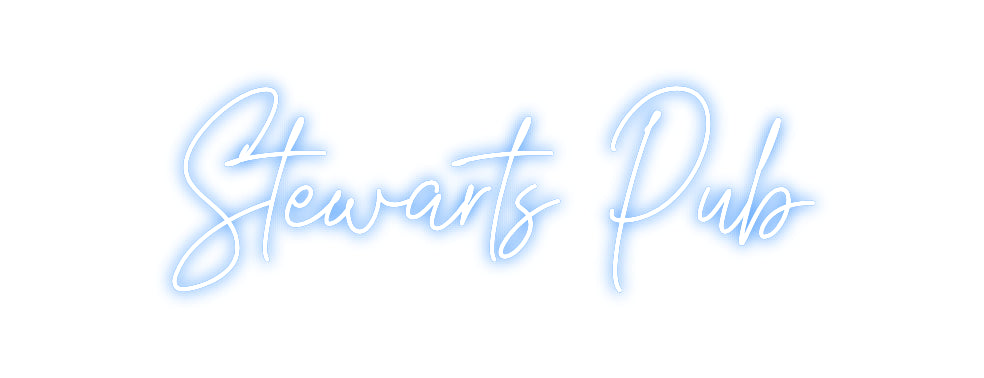 Custom Neon: Stewarts Pub