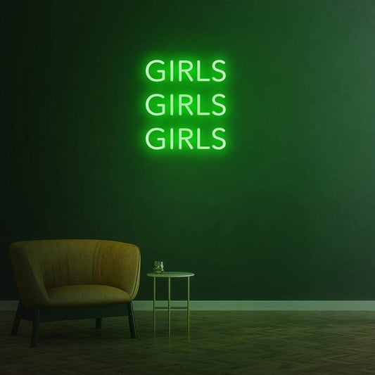 Girls Girls Girls - LED Neon Sign