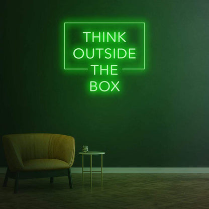 "Think Outside The Box" Neon Sign