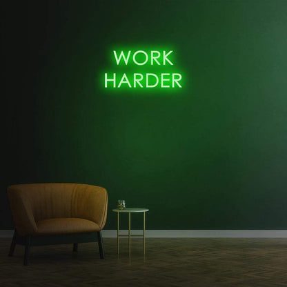 Work Harder Neon Sign