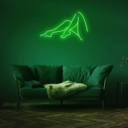 Female Legs Silhouette Neon Sign