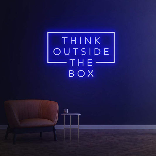 Think Outside the box - LED Neon Sign