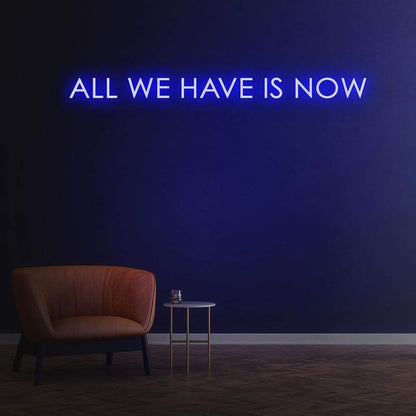 'All We Have Is Now' Neon Sign