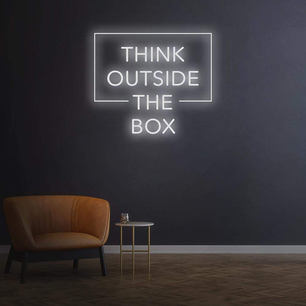 "Think Outside The Box" Neon Sign