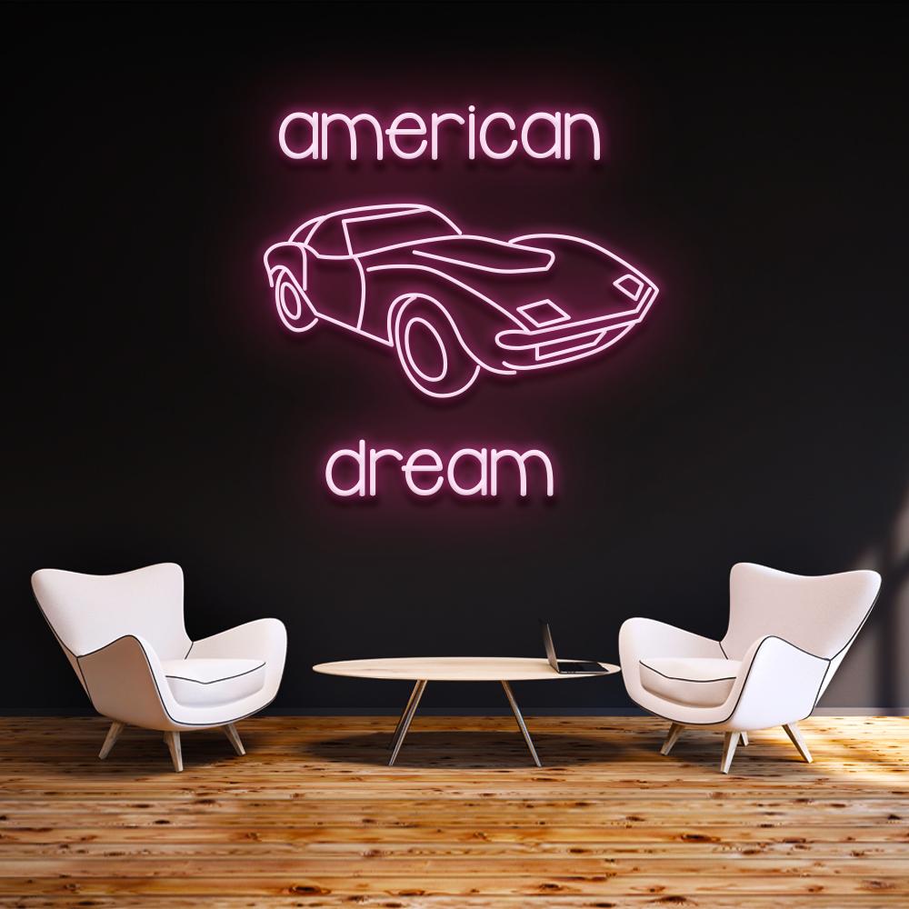 American Dream Car - LED Neon Sign