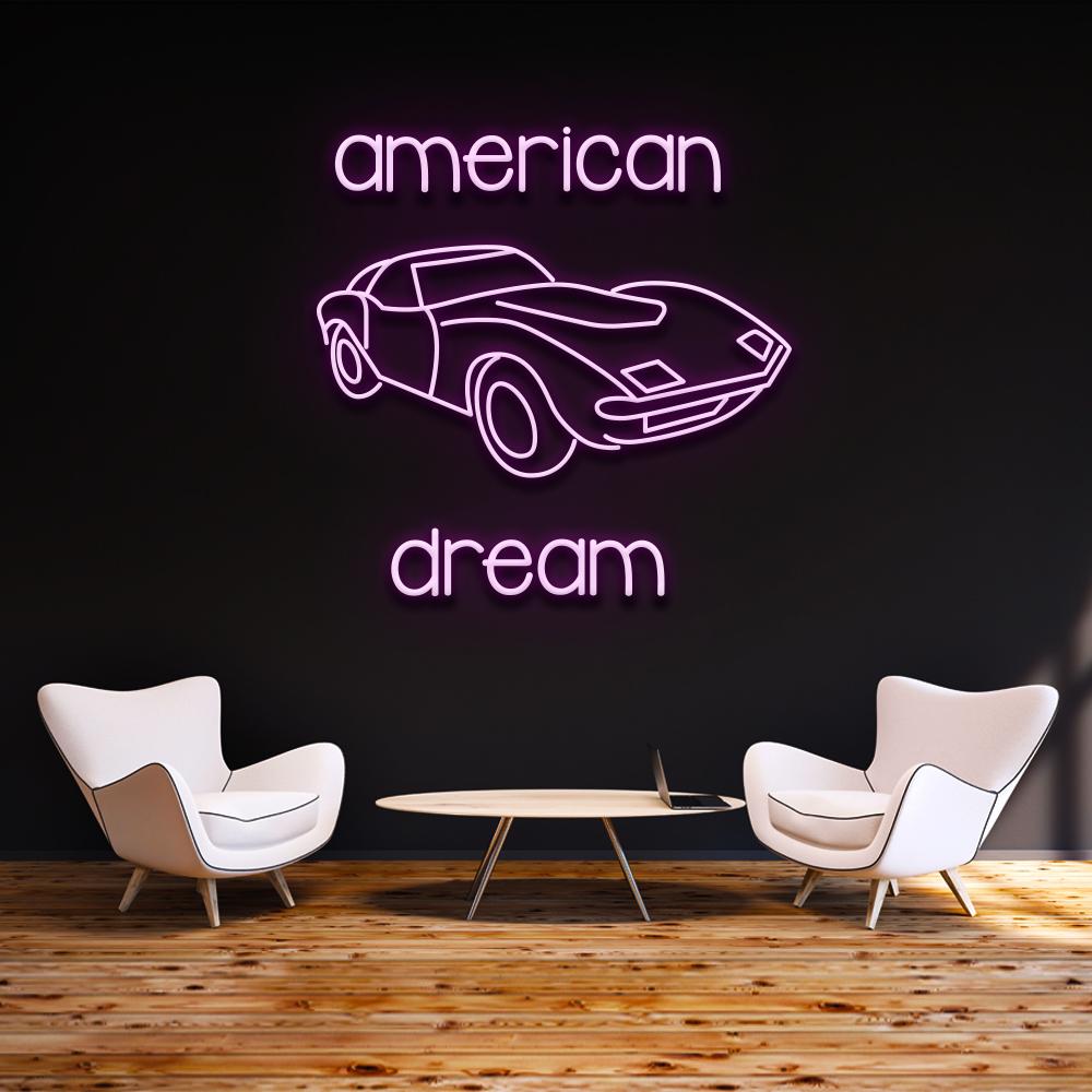 American Dream Car - LED Neon Sign