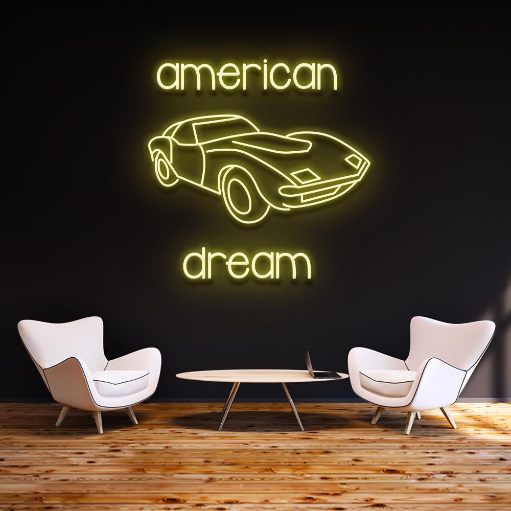 American Dream Car - LED Neon Sign