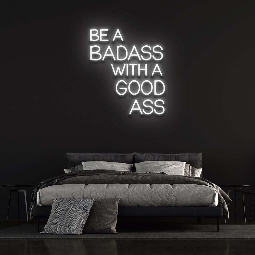 Be a badass with a good good heart Led Neon Sign Custom Neon Light Room Decor