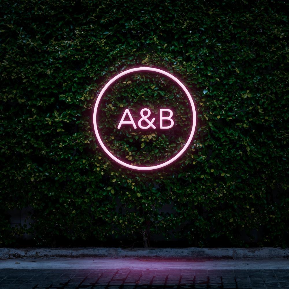 Custom Circle Initials - LED Neon Sign