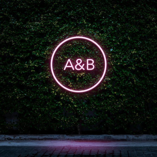 Custom Circle Initials - LED Neon Sign