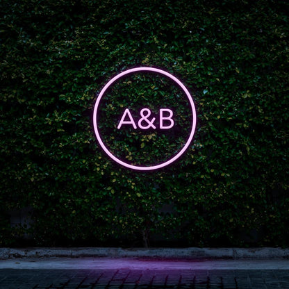 Custom Circle Initials - LED Neon Sign