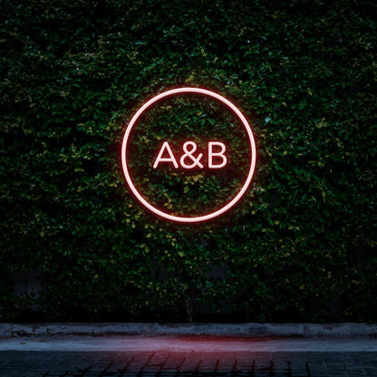 Custom Circle Initials - LED Neon Sign