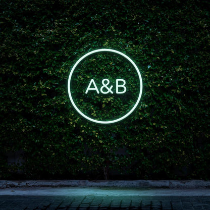 Custom Circle Initials - LED Neon Sign