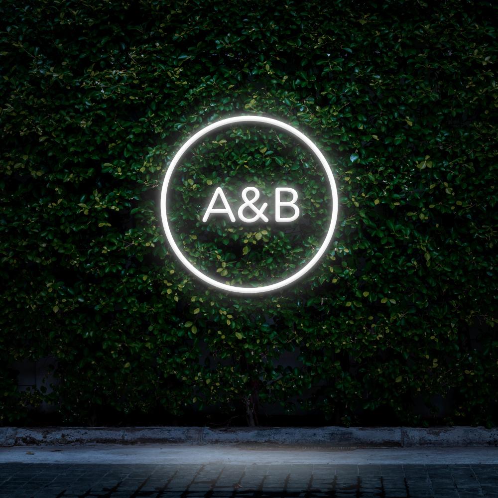 Custom Circle Initials - LED Neon Sign