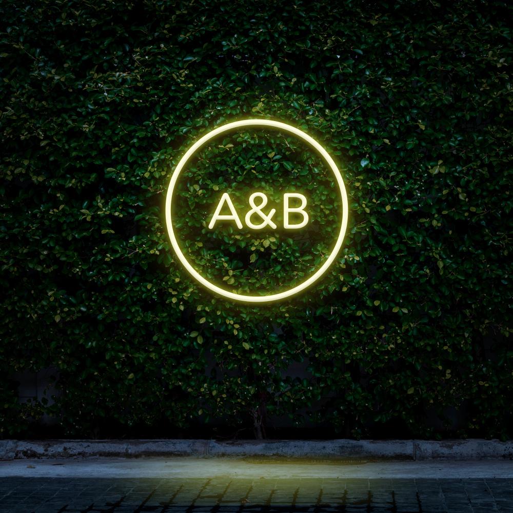 Custom Circle Initials - LED Neon Sign