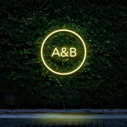 Custom Circle Initials - LED Neon Sign