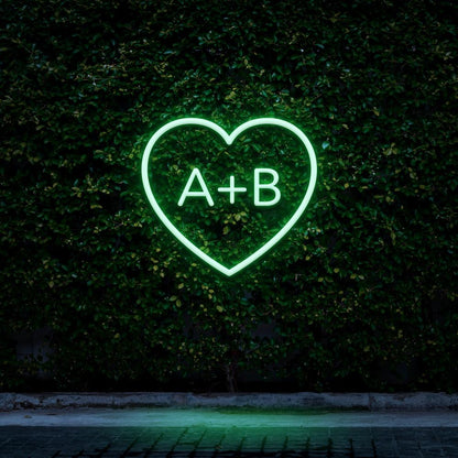 Custom Heart Initials - LED Neon Sign