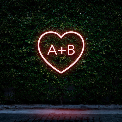 Custom Heart Initials - LED Neon Sign