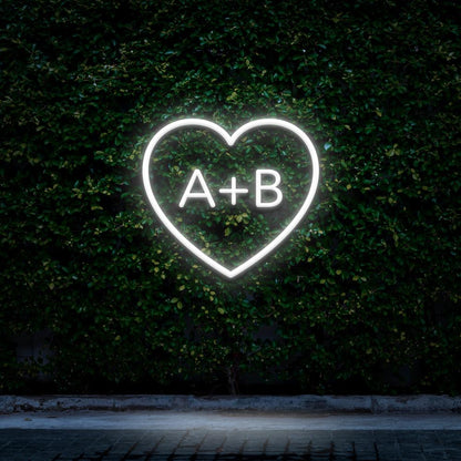 Custom Heart Initials - LED Neon Sign