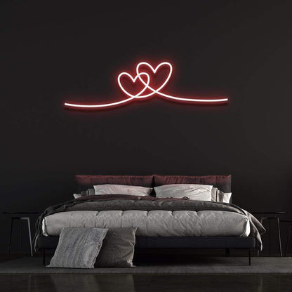 'Double Heart' Neon Sign