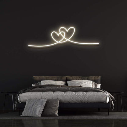 'Double Heart' Neon Sign