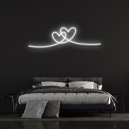 'Double Heart' Neon Sign