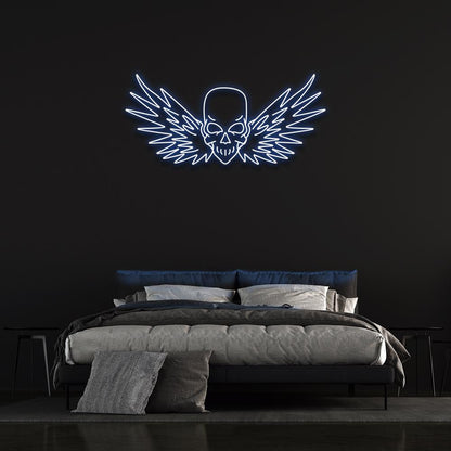 Flying Skull - LED Neon Sign